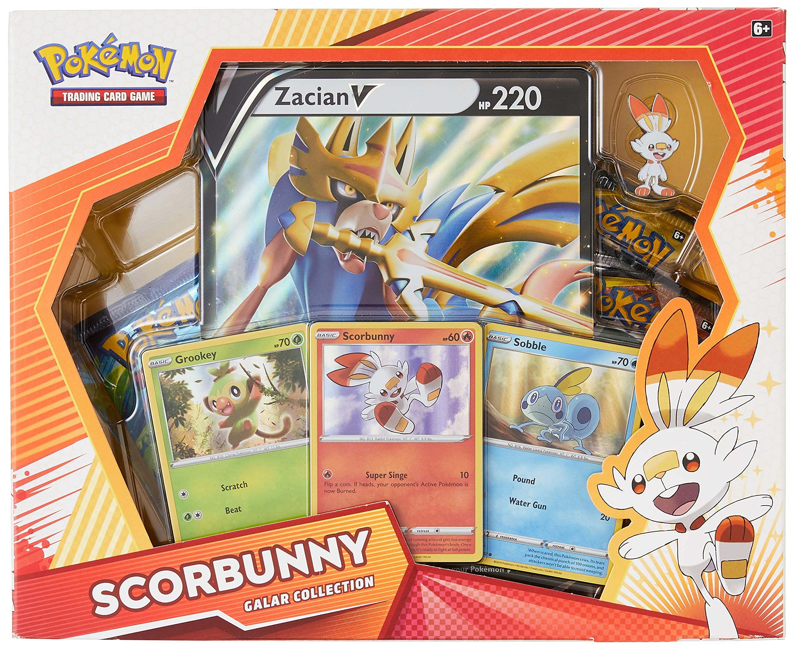 Pokemon TCG: Caixa Escorbunny Coleção Galar | Pacote com 4 Booster